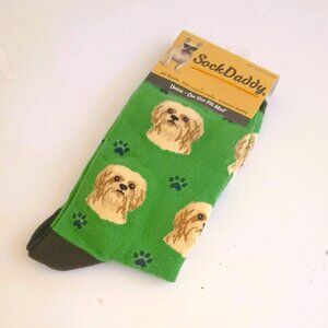Sock Daddy Green Shih Tzu Socks Unisex One Size Fits Most